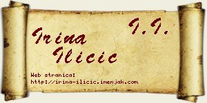 Irina Iličić vizit kartica